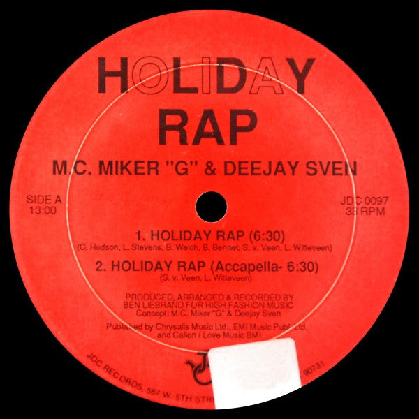 MC Miker G. & DJ Sven : Holiday Rap (12")