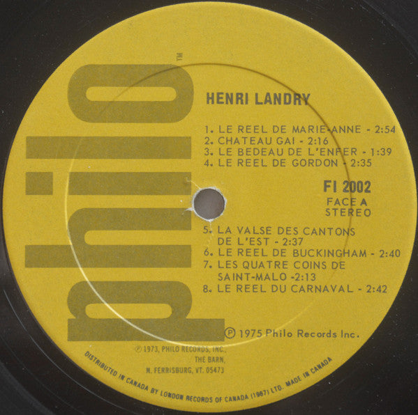 Henri Landry : Henri Landry (LP)