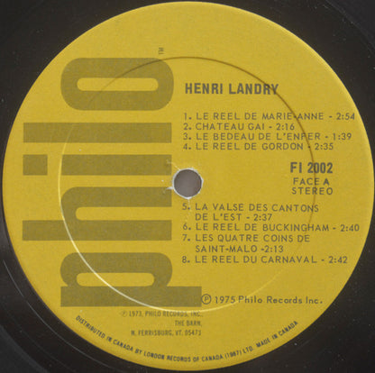 Henri Landry : Henri Landry (LP)