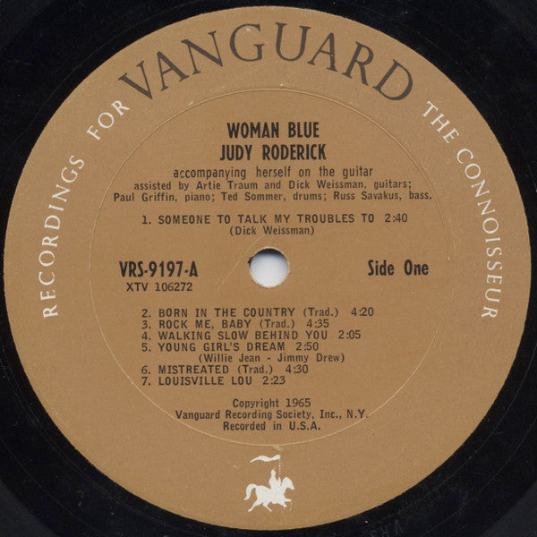 Judy Roderick : Woman Blue ‎ (LP, Mono)