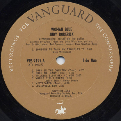 Judy Roderick : Woman Blue ‎ (LP, Mono)