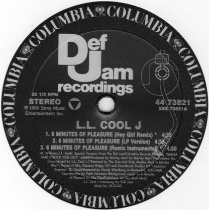 LL Cool J : 6 Minutes Of Pleasure (12", Single)