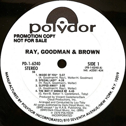 Ray, Goodman & Brown : Ray, Goodman & Brown (LP, Album, Promo, 56 )