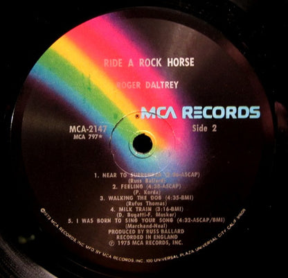 Roger Daltrey : Ride A Rock Horse (LP, Album, Glo)