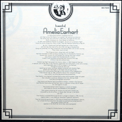 Plainsong : In Search Of Amelia Earhart (LP, Album, Promo, San)