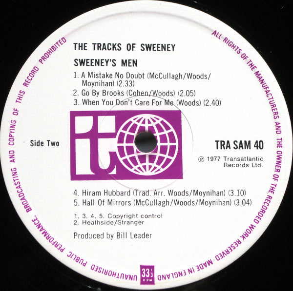Sweeney's Men : The Tracks Of Sweeney (LP, Album, RE)