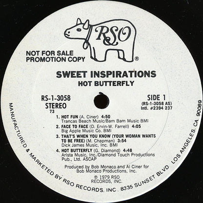The Sweet Inspirations : Hot Butterfly (LP, Album, Promo, 73 )