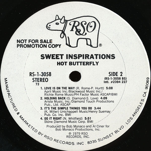 The Sweet Inspirations : Hot Butterfly (LP, Album, Promo, 73 )
