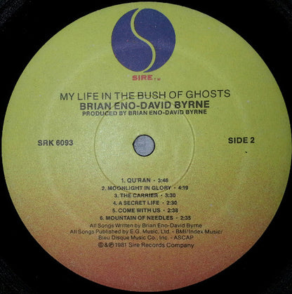 Brian Eno - David Byrne : My Life In The Bush Of Ghosts (LP, Album, Win)