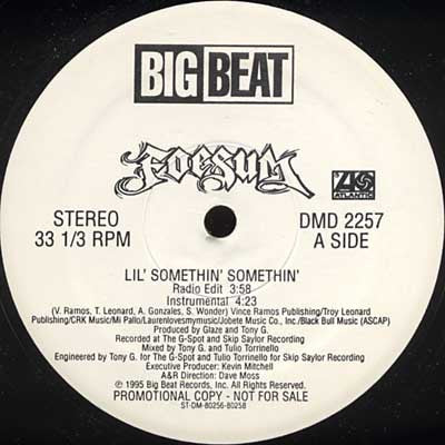 Foesum : Lil Somethin' Somethin' / Just Get on Down (G-Shit) (12", Promo)