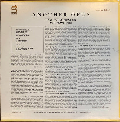 Lem Winchester : Another Opus (LP, Album, Mono)