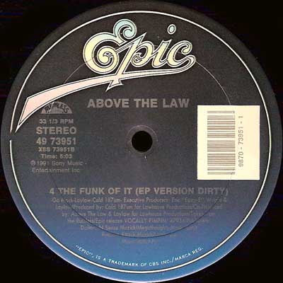 Above The Law : 4 The Funk Of It (12", Single)