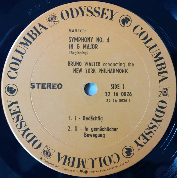 Gustav Mahler - Bruno Walter : Mahler Symphony No. 4 (LP, Album)