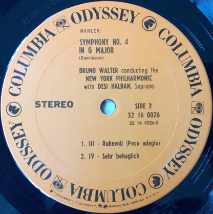 Gustav Mahler - Bruno Walter : Mahler Symphony No. 4 (LP, Album)