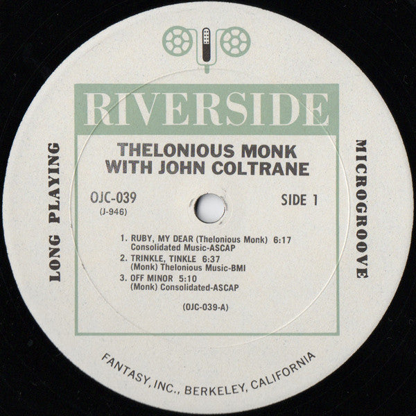 Thelonious Monk With John Coltrane : Thelonious Monk With John Coltrane (LP, Album, RE, Pit)