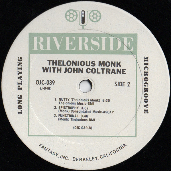 Thelonious Monk With John Coltrane : Thelonious Monk With John Coltrane (LP, Album, RE, Pit)