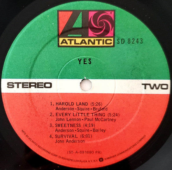 Yes : Yes (LP, Album, RE, PR )