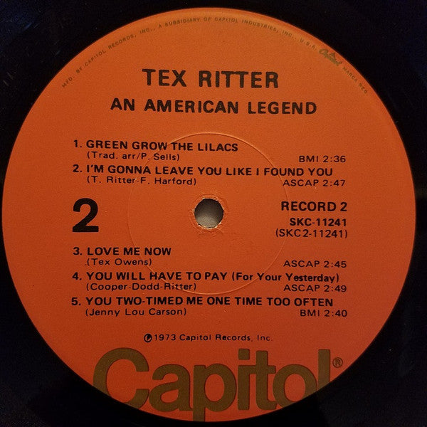 Tex Ritter : An American Legend (3xLP, Comp, Los + Box)