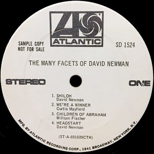 David "Fathead" Newman : The Many Facets Of David Newman (LP, Promo)