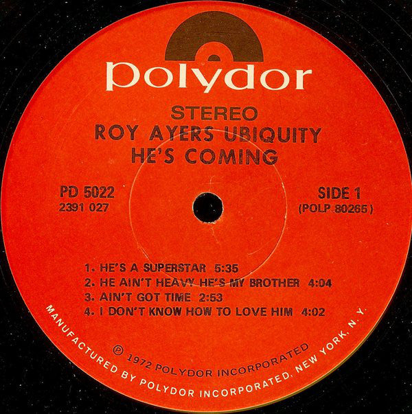 Roy Ayers Ubiquity : He's Coming (LP, Album, Gat)
