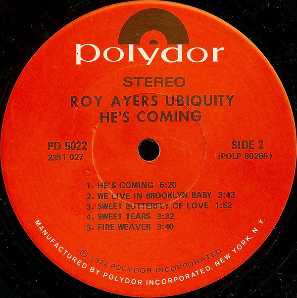 Roy Ayers Ubiquity : He's Coming (LP, Album, Gat)