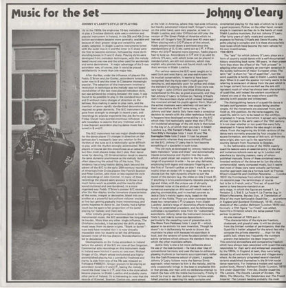 Johnny O'Leary : Music For The Set - Music From Sliabh Luachra Vol. 5 (LP, Album)