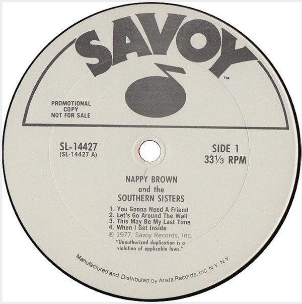 Nappy Brown & The Southern Sisters : When I Get Inside (LP)