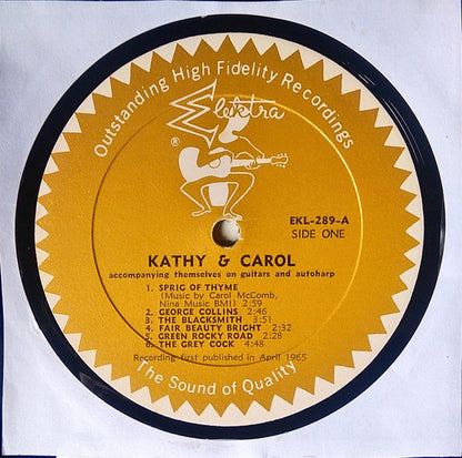 Kathy & Carol : Kathy & Carol (LP, Album, Mono)