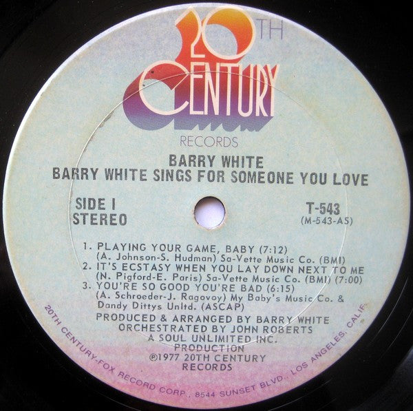 Barry White : Barry White Sings For Someone You Love (LP, Album, San)