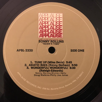 Sonny Rollins : Newk's Time (LP, Album, RE)