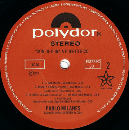 Pablo Milanés : Son De Cuba A Puerto Rico (LP, Album)