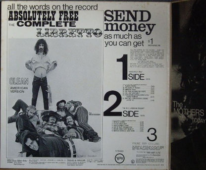 The Mothers : Absolutely Free (LP, Album, Mono, Wad)