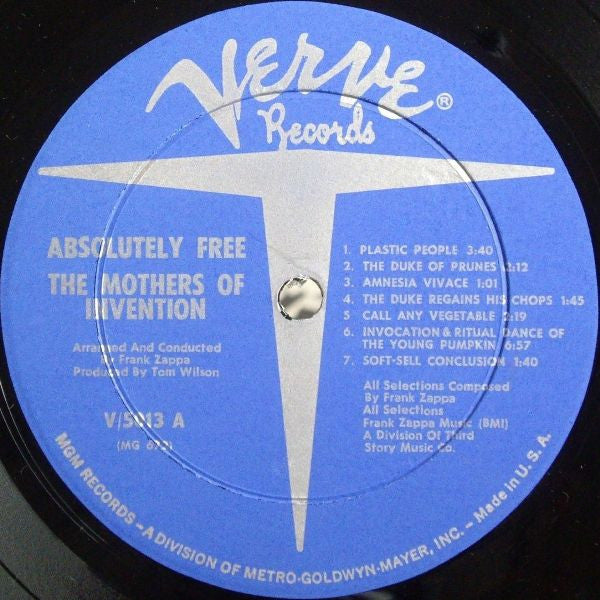 The Mothers : Absolutely Free (LP, Album, Mono, Wad)