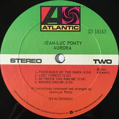Jean-Luc Ponty : Aurora (LP, Album, Ric)