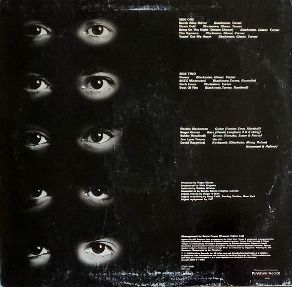 Rainbow : Straight Between The Eyes (LP, Album, PRC)