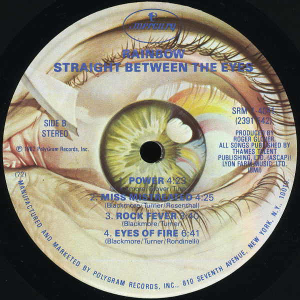 Rainbow : Straight Between The Eyes (LP, Album, PRC)