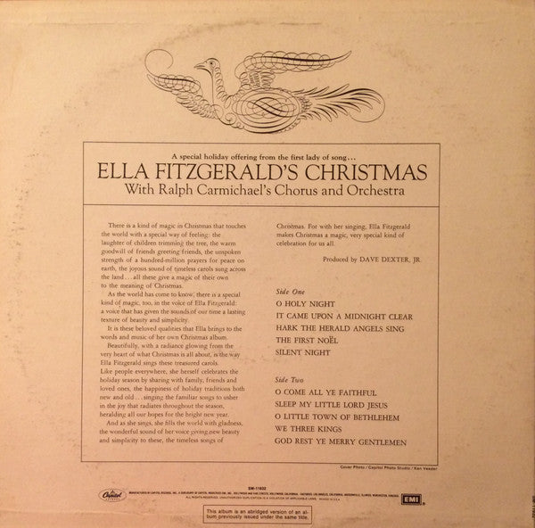 Ella Fitzgerald : Ella Fitzgerald's Christmas (LP, Album, RE, Abr)