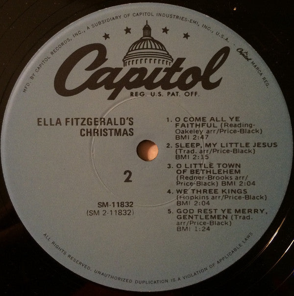Ella Fitzgerald : Ella Fitzgerald's Christmas (LP, Album, RE, Abr)