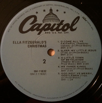 Ella Fitzgerald : Ella Fitzgerald's Christmas (LP, Album, RE, Abr)