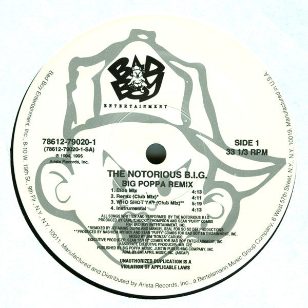 Notorious B.I.G. : Big Poppa (Remix) (12", Single)
