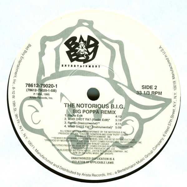 Notorious B.I.G. : Big Poppa (Remix) (12", Single)