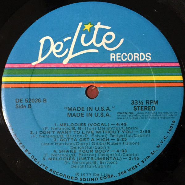 Made In USA : Made In U.S.A. (LP, Album, Rai)