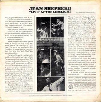 Jean Shepherd (2) : "Live" At The Limelight (LP, Album)