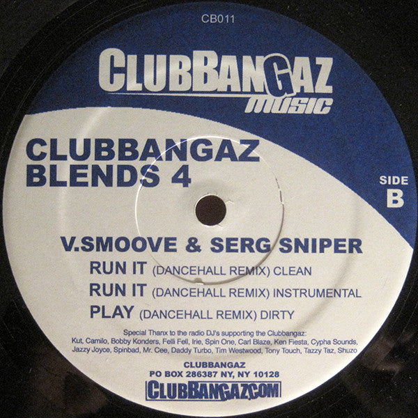 V. Smoove & Serg Sniper : Clubbangaz Blends 4 (12")