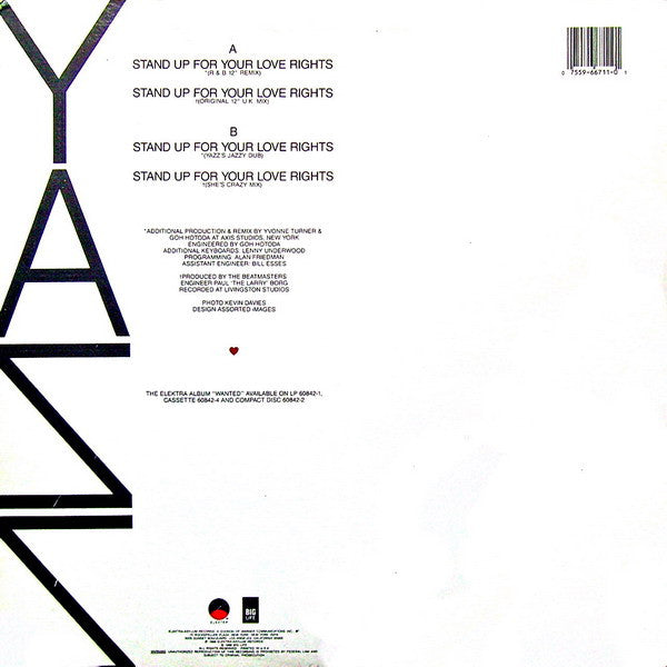 Yazz : Stand Up For Your Love Rights (12", Single)