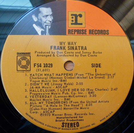 Frank Sinatra : My Way (LP, Album, Quad, RE, CD-)