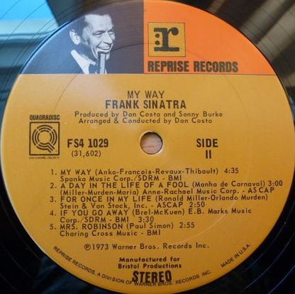 Frank Sinatra : My Way (LP, Album, Quad, RE, CD-)