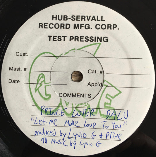 Prince Lover Dalu : Let Me Make Love To You / All Praise (12", TP)