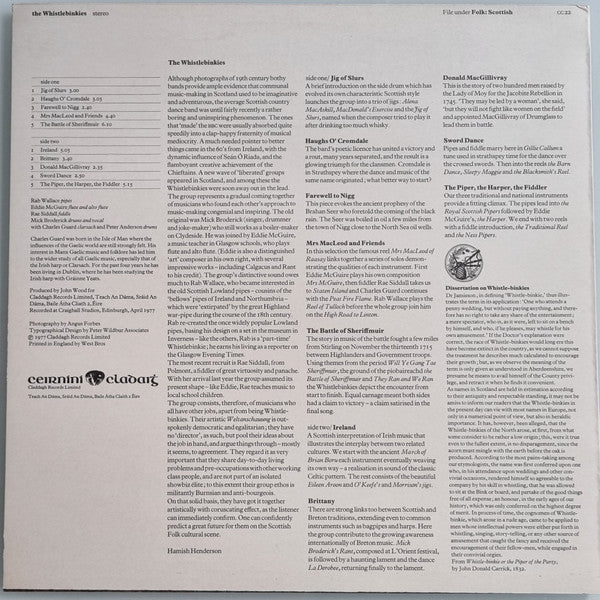 The Whistlebinkies : The Whistlebinkies (LP, Album)