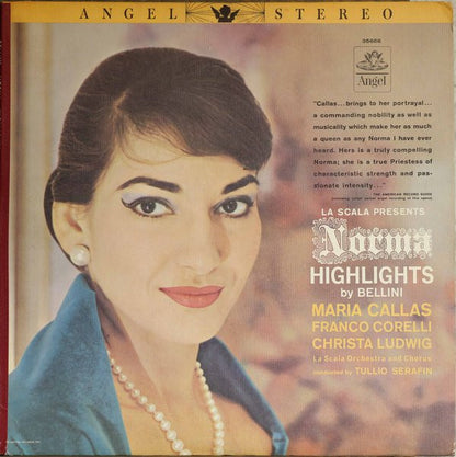 Maria Callas, Franco Corelli, Christa Ludwig, Orchestra Del Teatro Alla Scala And Coro Del Teatro Alla Scala, Tullio Serafin : La Scala Presents 'Norma' · Highlights By Bellini (LP, Boo)